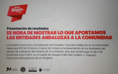 ES HORA DE MOSTRAR LO QUE APORTAMOS LAS ENTIDADES ANDALUZAS A LA COMUNIDAD